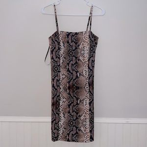 NastyGal tight snakeskin dress